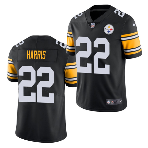 Men's Pittsburgh Steelers #22 Najee Harris Black NFL 2021 Draft Vapor Untouchable Limited Stitched Jersey